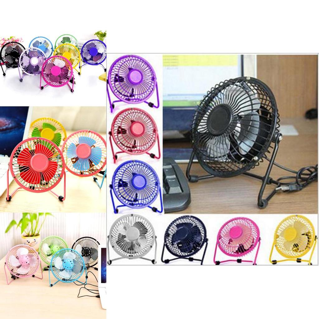 Stylish Usb Small Fan With Aluminum Blades For Quiet Desktop Office Use