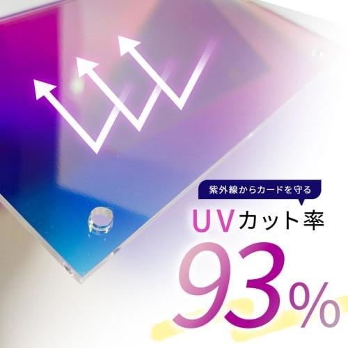 UV-Cut Shield PRO Sun Protection Trading Card Display Case with Screw-Down Clear Frame and Groove for Storage, Display, and Collections, Made in Japan