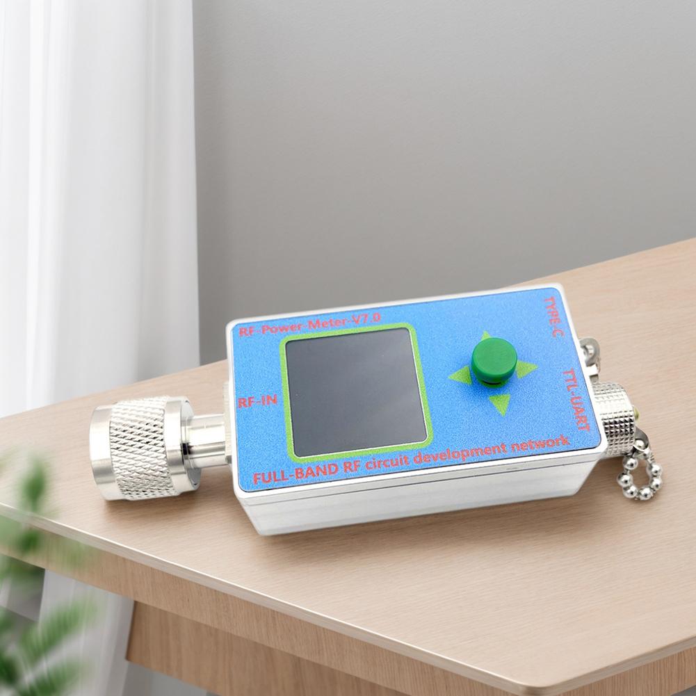 V7.0 RF Power Meter 10Ghz RF Power Meter Set 30Dbm Max Input Power Meter Tester N-Type Connector USB-C Port RF Power Measurement