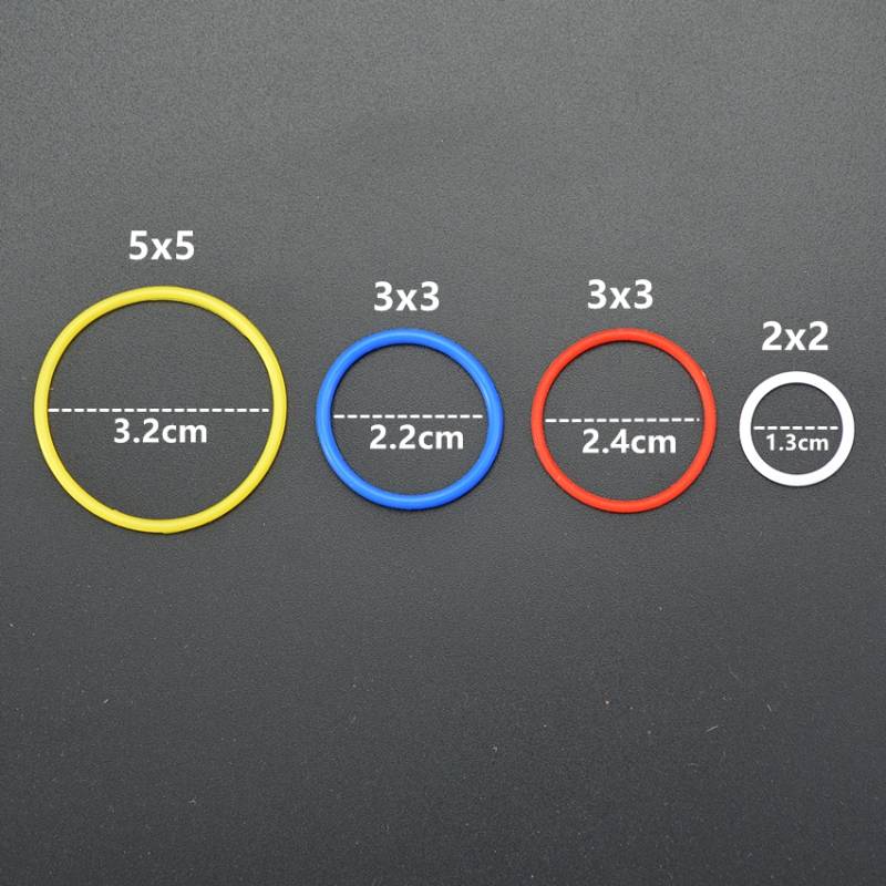 10pcs 2x2 3x3 4x4 5x5 Rubber Band Belt Elastic Cross Section Round Pulley Compatible 85543 85544 85545 85546 for Lego Technic