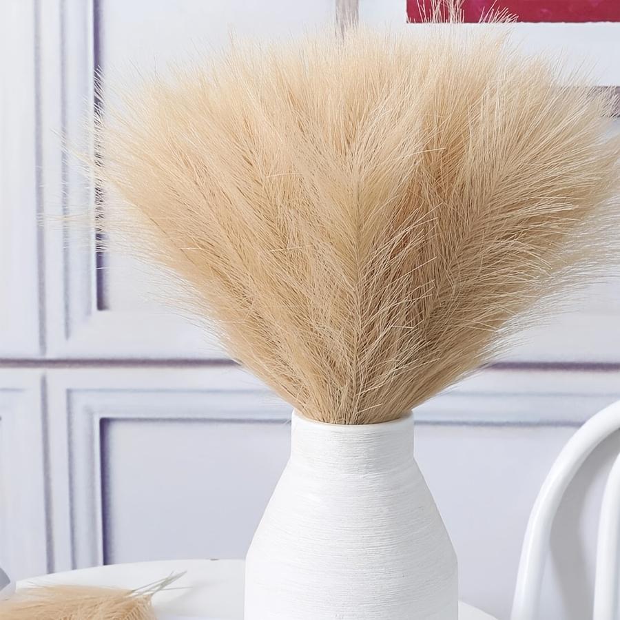 

25 Pieces, Artificial Reed Velvet Grass, Bohemian Dried Plants, Plastic Simulated Reed Flowers, Home and Wedding Decoration жовтий