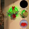 Glowing Christmas Wreath Timer Function LED Christmas Decorations Artificial Wreaths  Outdoor