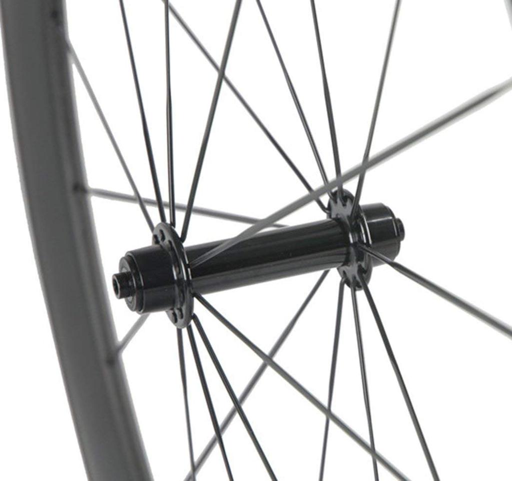 Paire Roues Carbone 700C – Avant 3 Rayons, Arrière 88mm, Piste/route, Freins Disque
