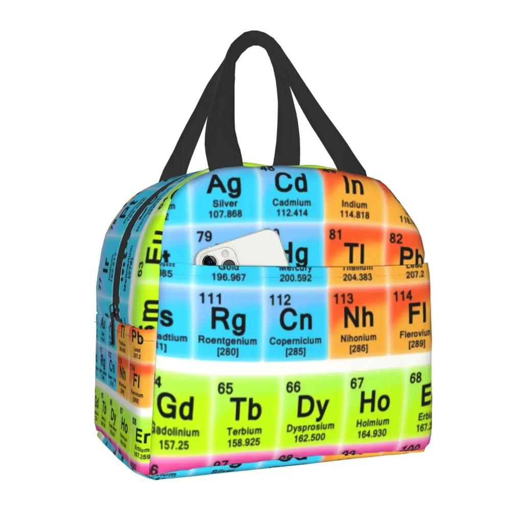 Pinke Wissenschaft Isolierte Lunch-Tragetasche für Frauen Chemisches Labor Chemie Technologie Tragbare Thermokühltasche Bento-Box