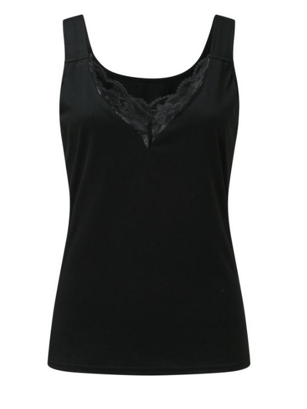 Women's V-Neck Lace Spaghetti Strap Tank Top