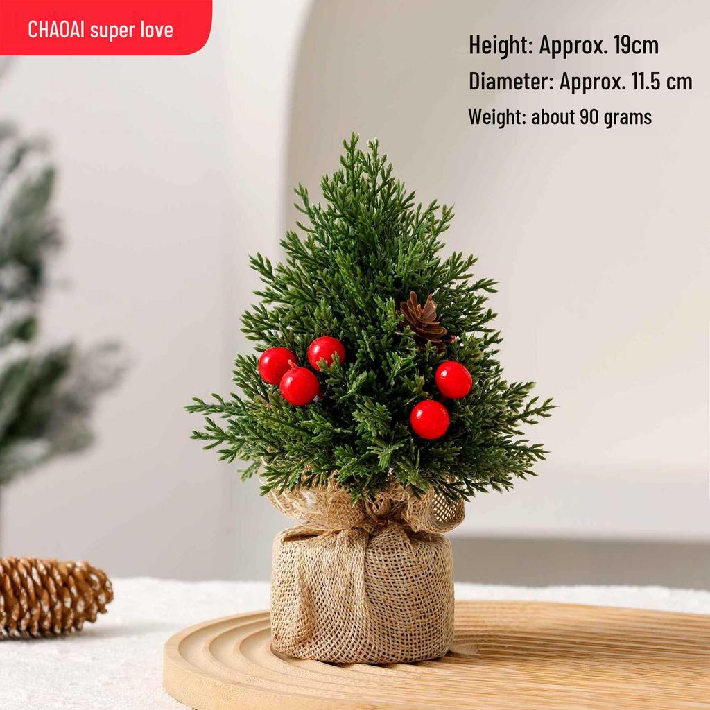 Mini Ensemble de Décoration d'Arbre de Noël de Table de 30 cm