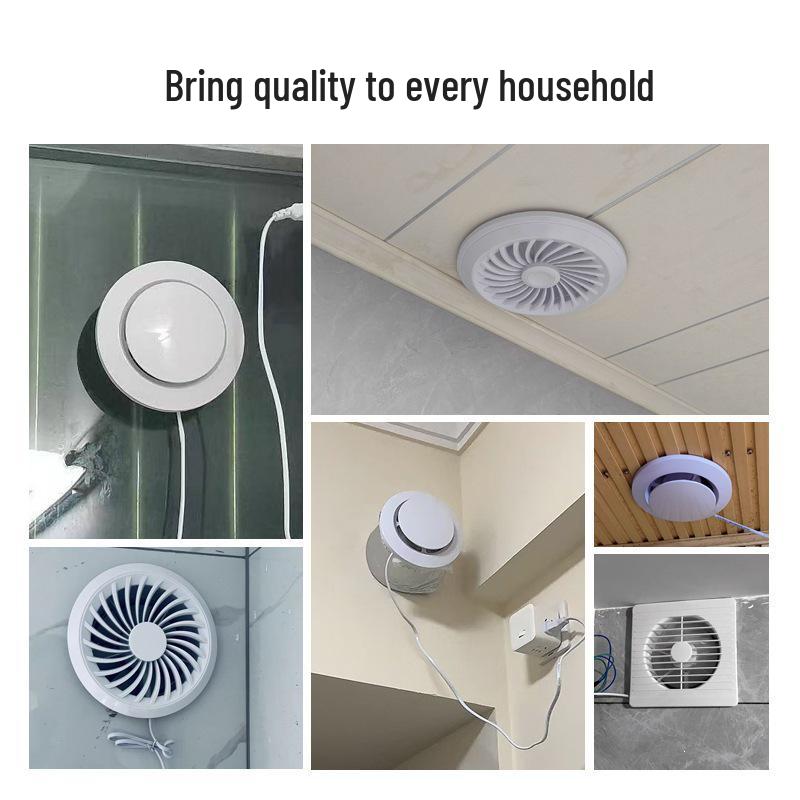 Wall-Mounted Bathroom & Kitchen Exhaust Fan - Powerful & Quiet Ventilation