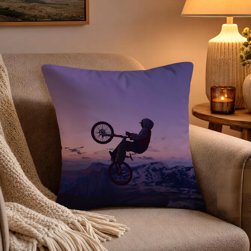 Cool Game RRiders RepublicS Pillow Case Soft Plush Cushion Cover Double Print and Invisible Zipper for Sofa Home Car Use