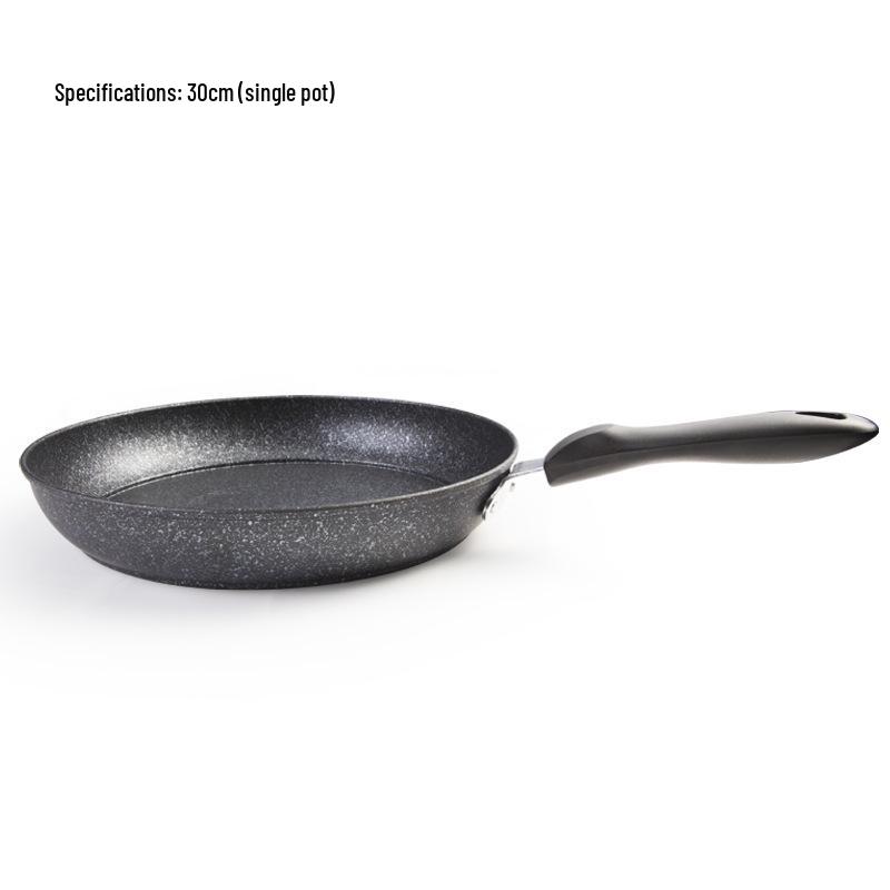 Smokeless Non-Stick Medical Stone Frying Pan with Composite Bottom for Eggs and Steaks