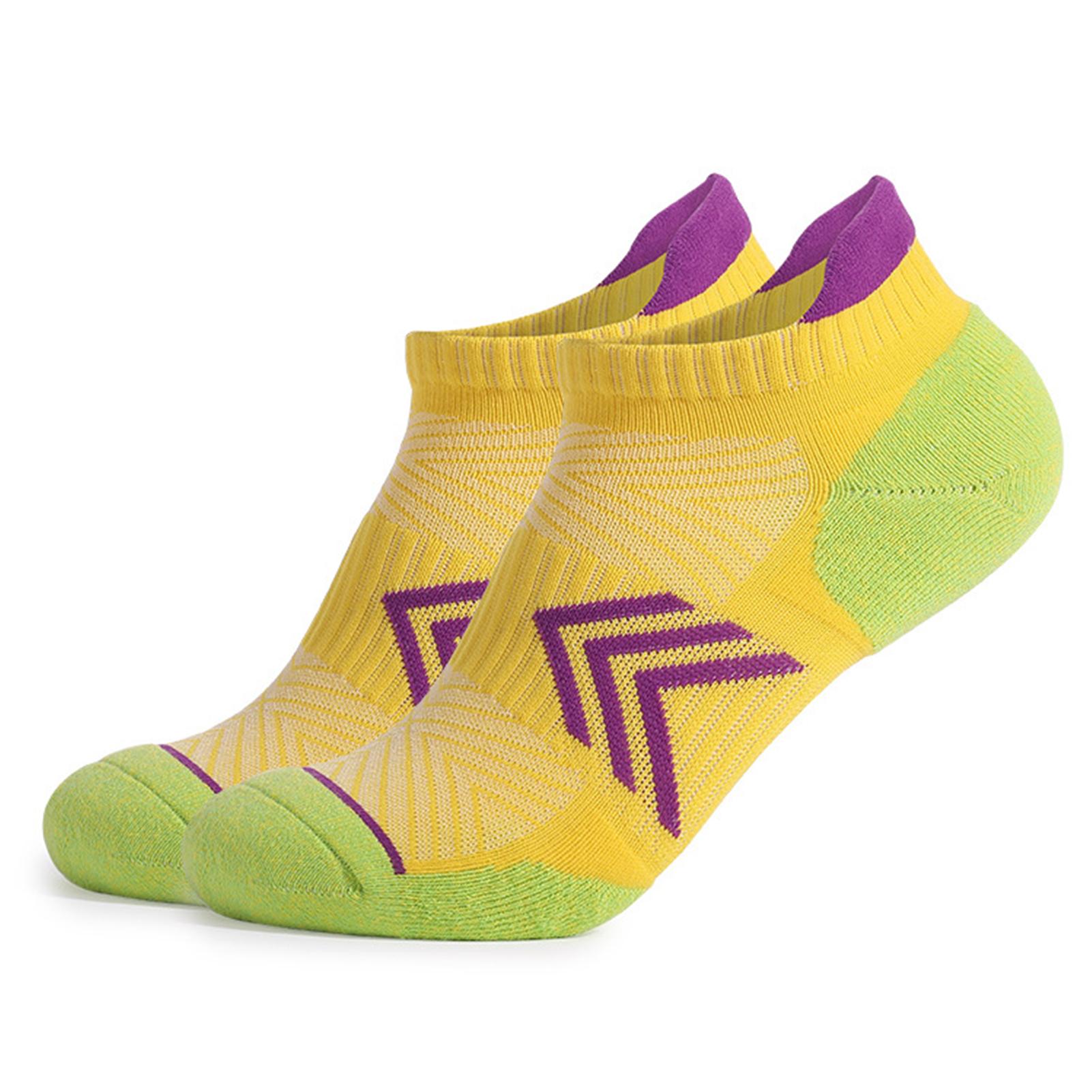 

Женские носки для бега Мягкие спортивные носки Носки до щиколотки Дышащие хлопковые носки S жёлтый