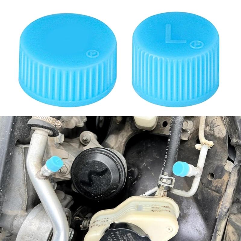 Replacement Valves Caps for Car Air Conditioning Leakproof R134a AC System Charging Port Caps Dust Cover Auto Accessory