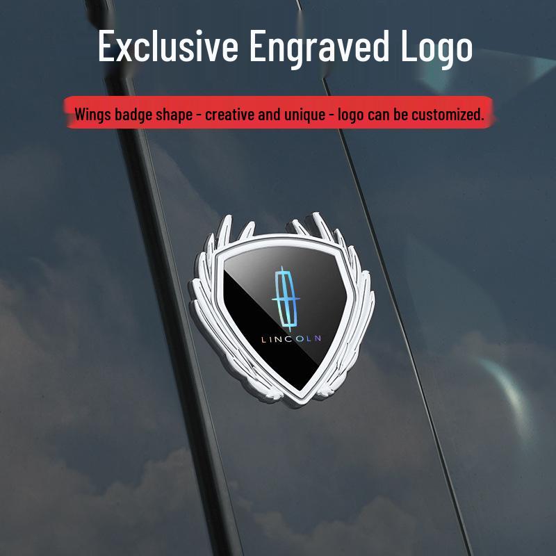 Lincoln Adventure MKC Aviator MKT Car Metal Badge Side Window Logo Sticker