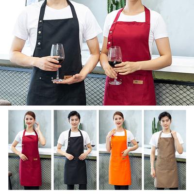 Küchenschürze aus Segeltuch mit Tasche zum Kochen, Backen, für Damen und Herren, Koch, Kellner, Café, Geschäft, Grillen, Friseur