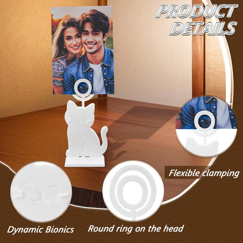 Tisch Nummernhalter Kleine Tisch Foto Halter Dekorative Katze Form Foto Display Ständer Für Zuhause Hotels Esszimmer Platzkarten