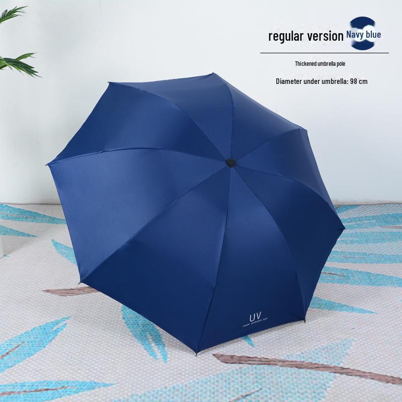 Pánský retro černý skládací slunečník – Unisex, vzor novin.