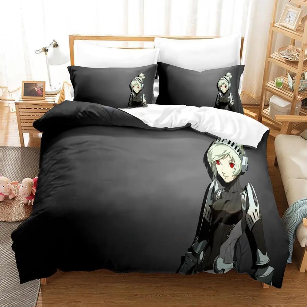 Neues Spiel Persona 4 Bettwäsche-Set Einzelbett Zwillingsbett Vollgröße Queen-Size King-Size Bettwäsche-Set Erwachsener Kinderzimmer Bettbezug-Sets Anime Bettlaken-Set