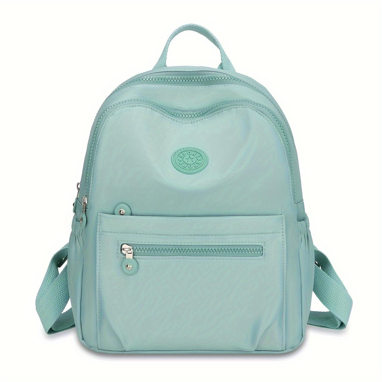 Модный дорожный рюкзак для женщин большой вместимости из легкой нейлоновой ткани с универсальными многочисленными карманами подходит для школы и поездок на работу зелёный 1520₽