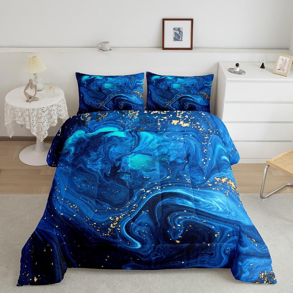 Erosebridal Horse Quilt Twin Size, Farmhouse Western Cowboy Cowgirls Duvet Insert for Kids Boys Girls Teens, Cartoon Kawaii Horse Bedding Se