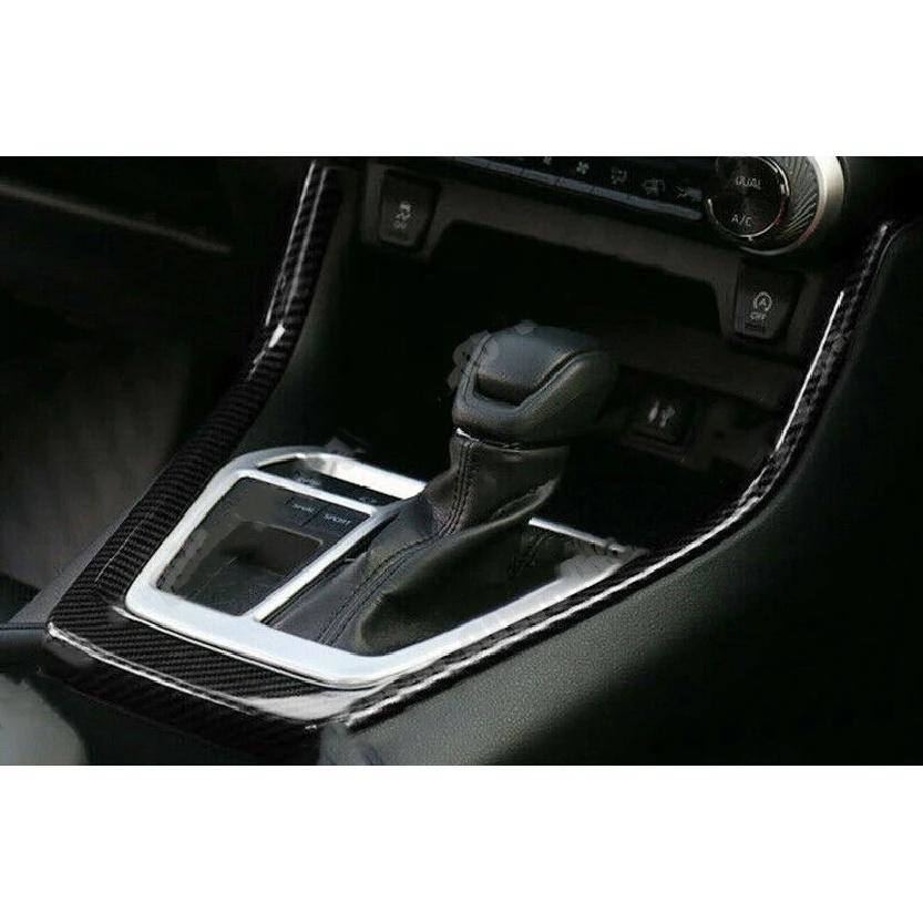 Car Carbon Fiber Style Inner Gear Shift Box Panel Cover Trim ABS Fit for Toyota RAV4 Accessories