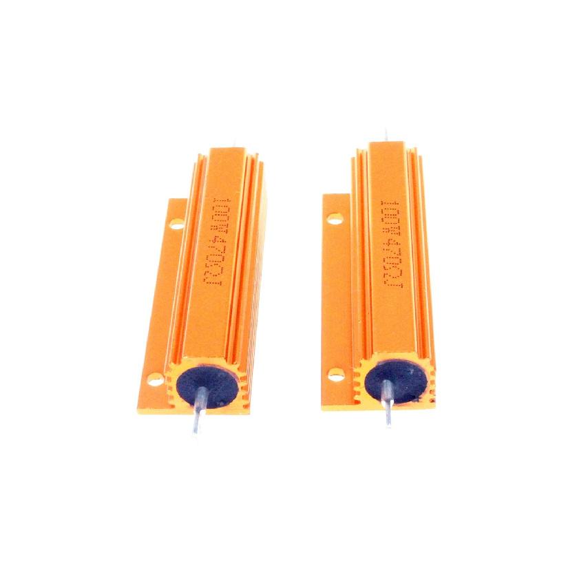 100 Watt 470 Ohm 5% Electronic Aluminium Shell Resistors Gold Metal Resistor (Pack of 2)