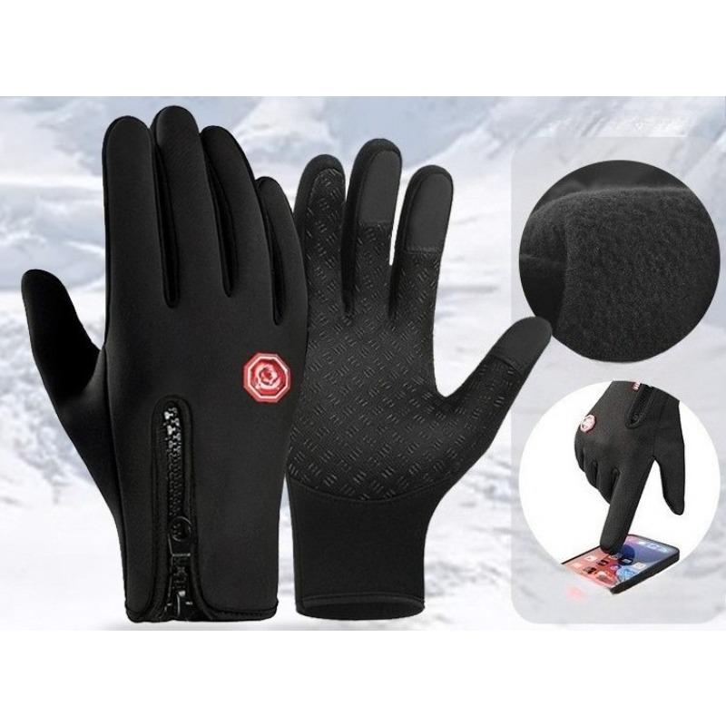 1pc Touchscreen Winter Gloves for Men Women Waterproof Windproof Ski Cycling Driving Motorcycle Warm Non-Slip Outdoor Sports