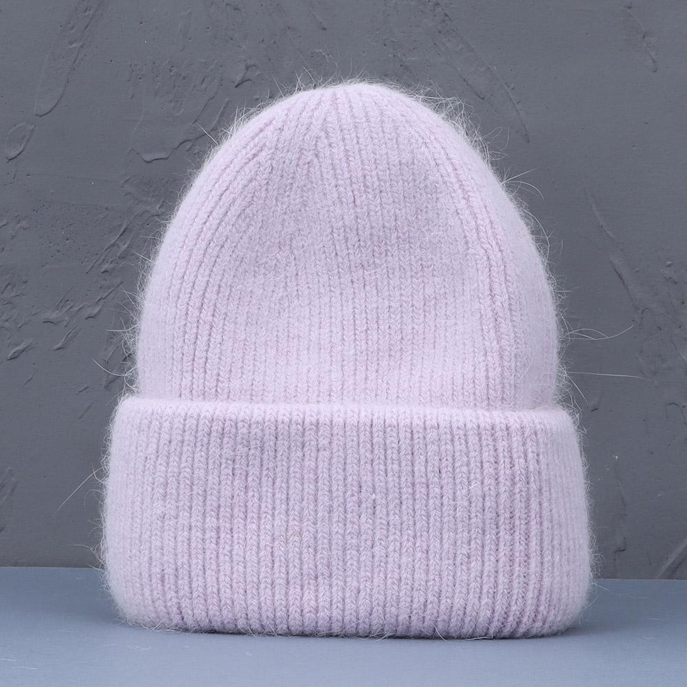 2023 new  Hot Selling Winter Hat Real Rabbit Fur Winter Hats For Women Fashion Warm Beanie Hats Solid Adult Cover Head Cap