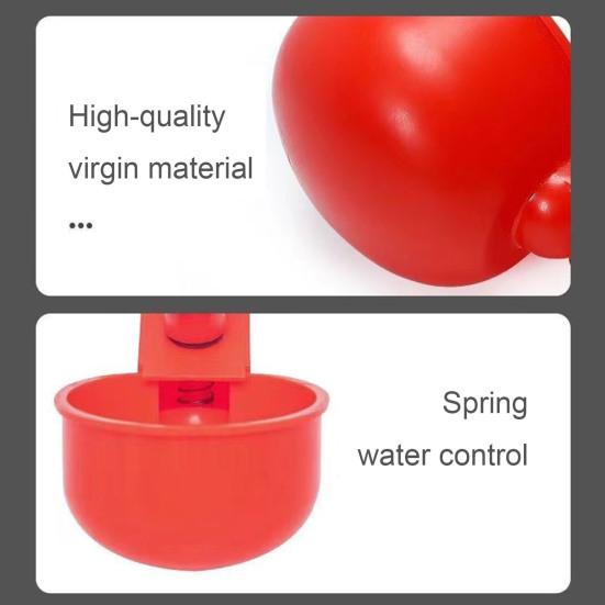 16 Pcs Automatic Chicken Water Cup Plastic Chicken Watering System Poultry Water Feeder Cup for Chicken Duck Goose Turkey