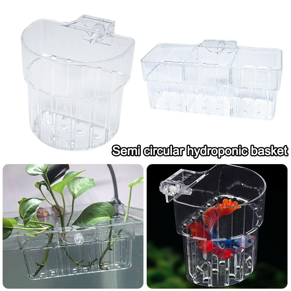 Transparent Hydroponic Planting Cup Fish Tank Plant Cup  for Fish Tank Landscape Decoration