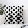 Black And White Geometric Pillow Case Sofa Decorative Home Double-Sided Printing Short Plush Cushion Cover Throw Pillow Cover