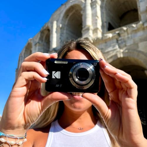 KODAK PIXPRO Easy-to-Use Zoom FZ55-BK 16MP Digital Camera with 5x Optical Zoom, 28mm Wide Angle, and 2.7-inch LCD Screen (Black)