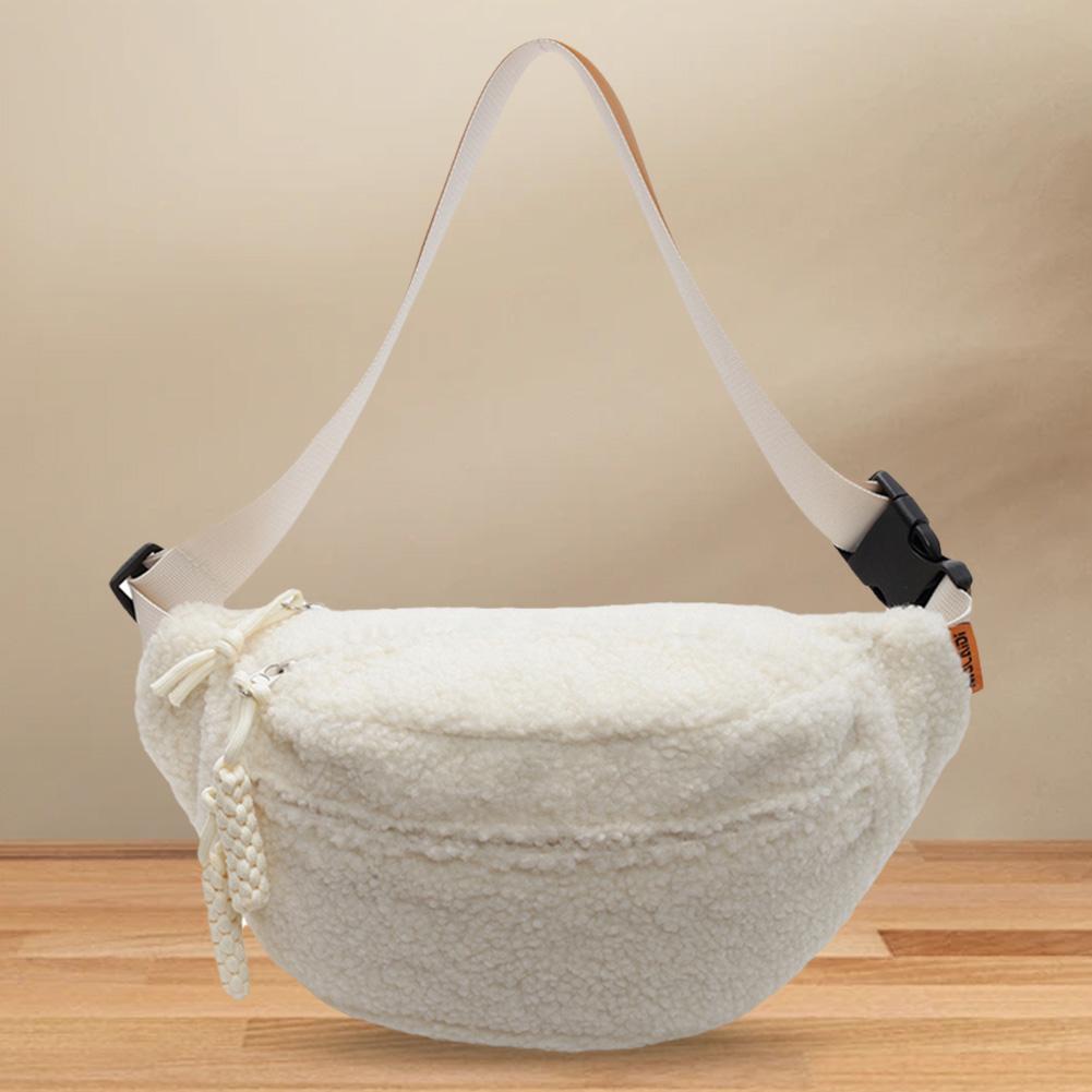 Fleece Sherpa Crossbody Bags for Women Small Size Fanny Pack Winter Plush Waist Bag Cute Bum Hip Waist Pack Waist Bum Bag Pack