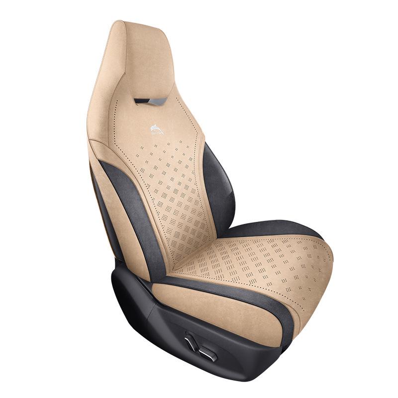 BYD Dolphin Ventilated Seat Cover Set - Premium Full Coverage with One-Piece Headrest for All Seasons.