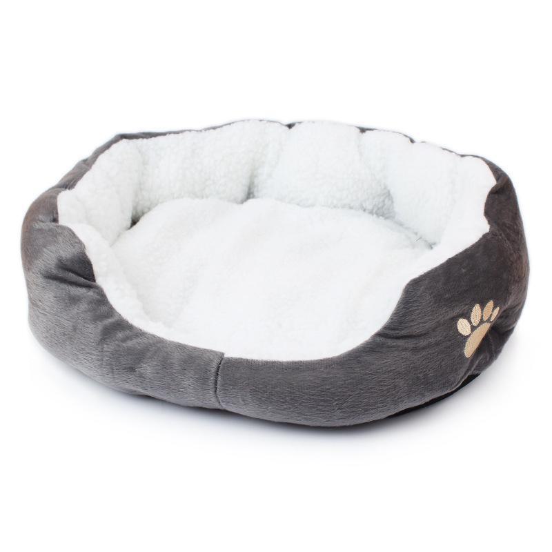Cozy Lambswool Small Dog House with Pet Mat