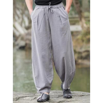 Baggy Pants Men Casual Wide Leg Oversize Jogger Trousers Vintage Drawstring Sport Sweatpants Male