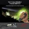 Digital Display LED Ultra-thin Flashlight 1100 Lumens IPX4 Waterproof Slim Pocket Flashlight Double Switch Portable