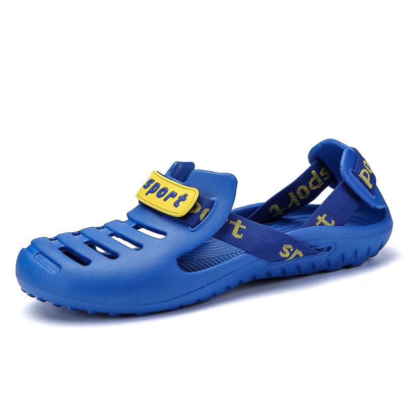 Men's shoes summer hole shoes slippers trendy beach sandals student non-slip bag head lazy 9080 casual