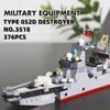 376PCS 052D Missile Destroyer Military Building Blocks Model Toy For Kids Boys Children Gifts Small Particle