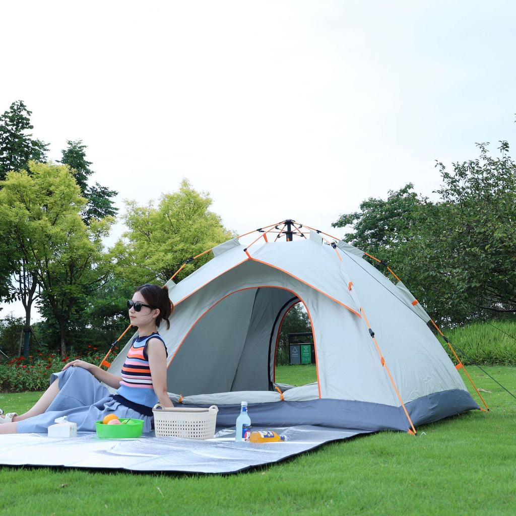 Thickened Automatic Pop-Up Tent: Foldable, Sunscreen, Rainproof Outdoor Camping Gear