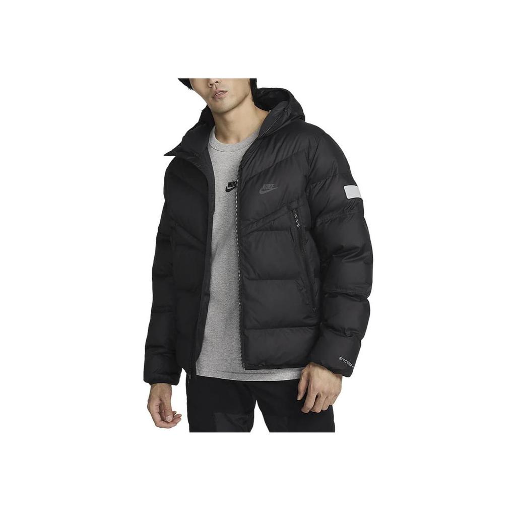 Nike Sportovní oblečení Primaloft Série Air Max Windrunner Potisk loga Teplá bunda Pánské bundy Černá HF6603-010