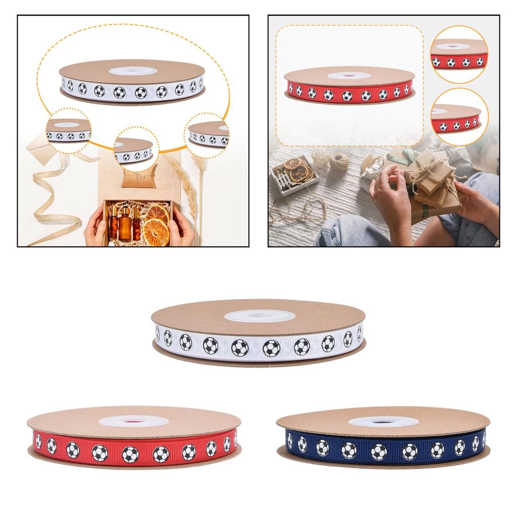 Soccer Ribbon Sports Themed for DIY Hair Bow Graduation Season Party Favors
