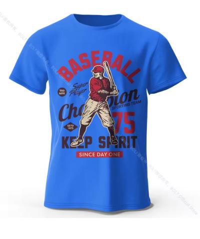 Men s Baseball Retention Spirit Print T-Shirt Flower Oversized Street Graphic T-Shirt Summer Top XXS