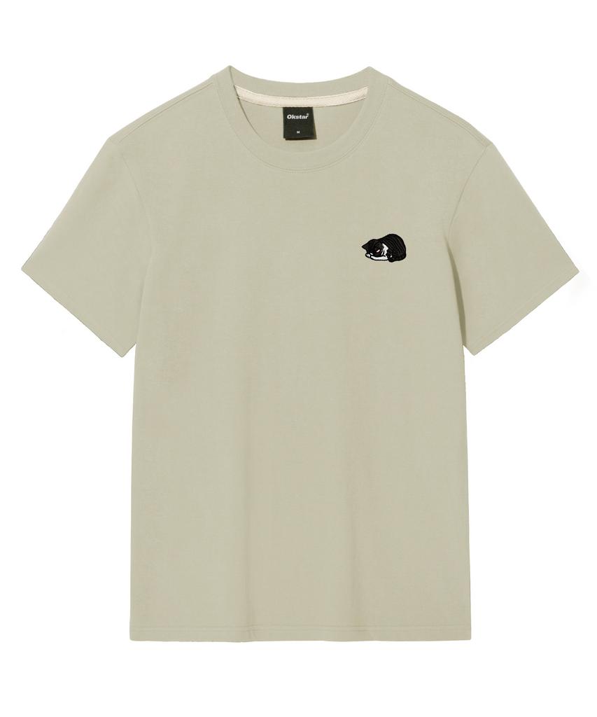 OKSTAR Sleepy Kamnyang Embroidered Short Sleeve T-Shirt (D Type)