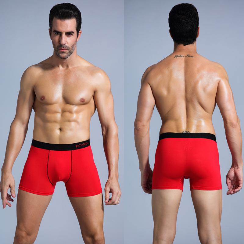 BONITOS 4pcs Boxers Man Underwear Sexy Underpants Mens Cotton Men's Panties Pack Brand