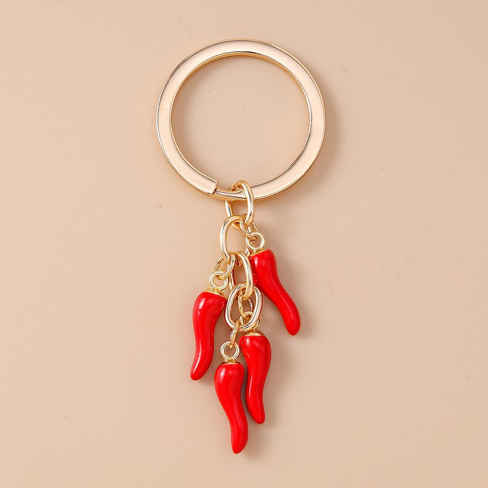 Cute Simulation Chili Keychain Women Girls Pepper Key Ring Pendants for Handbag Decor DIY Handmade Key Chain Jewelry Gifts