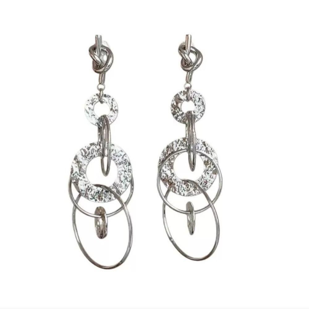 Simple Round Hollow Earrings Multi-layers Dangle Earrings Creative Pendant Earrings  Gift
