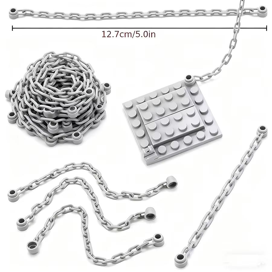 Non-Toxic 20Pcs/Set Chain Bricks Military Building Block City Military Scene Accessory Moc Diy Parts 30104 92338 Chain Toys For Children