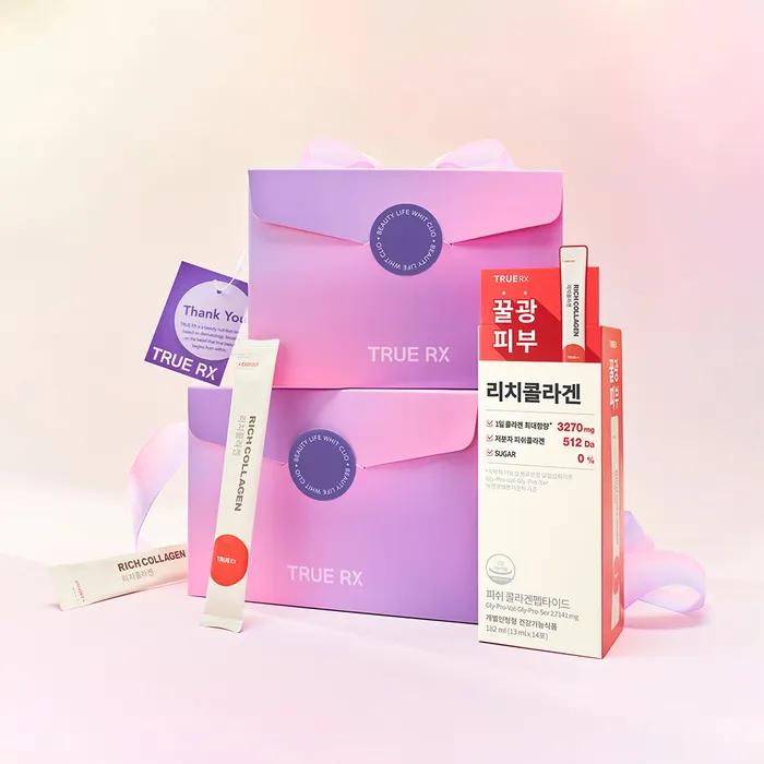 

Подарочный набор для красоты Rich Collagen 4 коробки (8 недель)