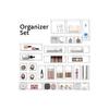 6 Piece Transparent Design Modular Storage Container - Drawer Organizer, Makeup Jewelry Organizer