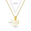 Edelstahl Anfangsbuchstabe Emaille Weißes Herz Halsketten für Frauen Niedliche Namensanhänger Charm Halskette Zirkon Abschlussball Accessoires