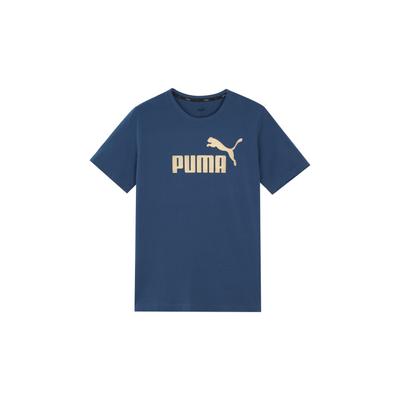 Logo Print Kurzarm T-Shirt Herren Oberteile Blau 583843-43